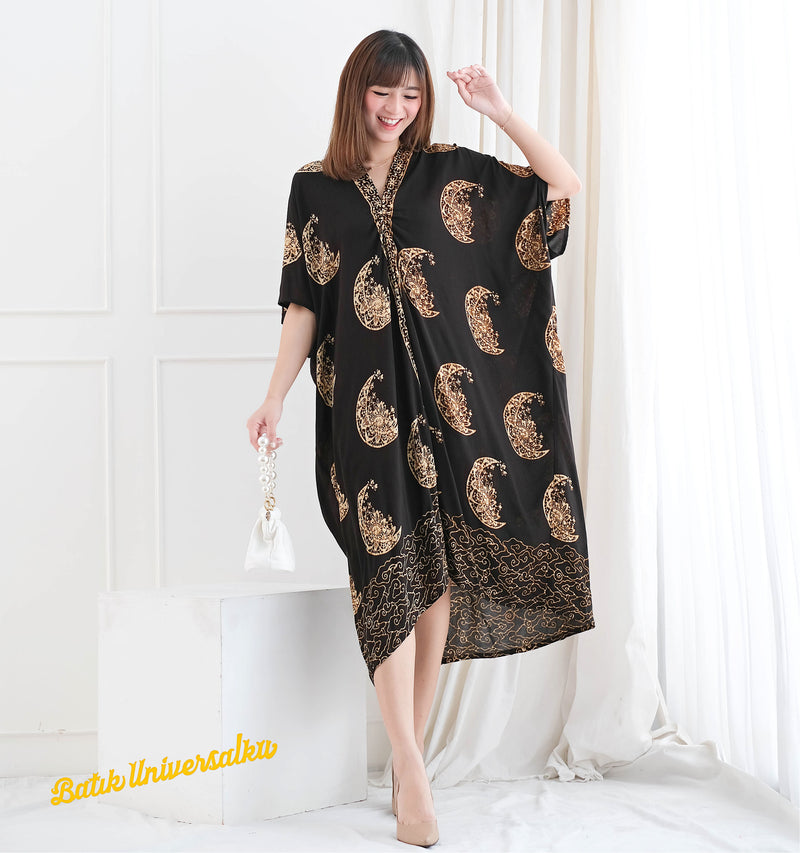 Kaftan batik crescent sogan gold