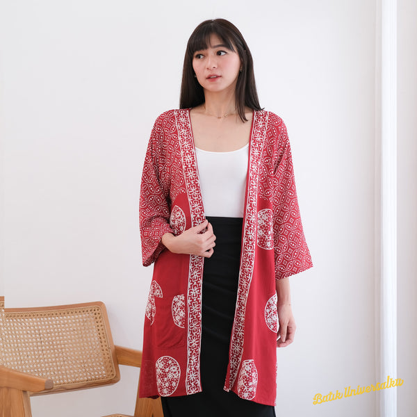 Kimono kantong batik cap - Lampad kembang